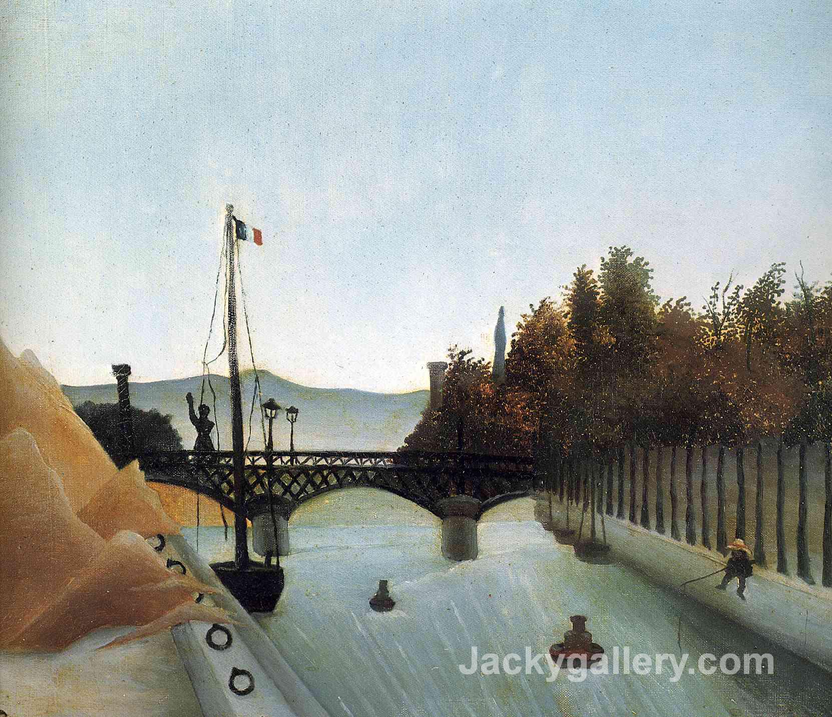 Footbridge at Passy by Henri Rousseau paintings reproduction